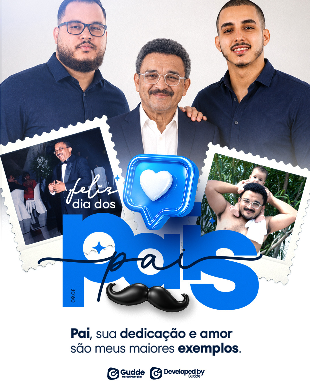 Publicação da Gudde Marketing em homenagem ao Dia dos Pais