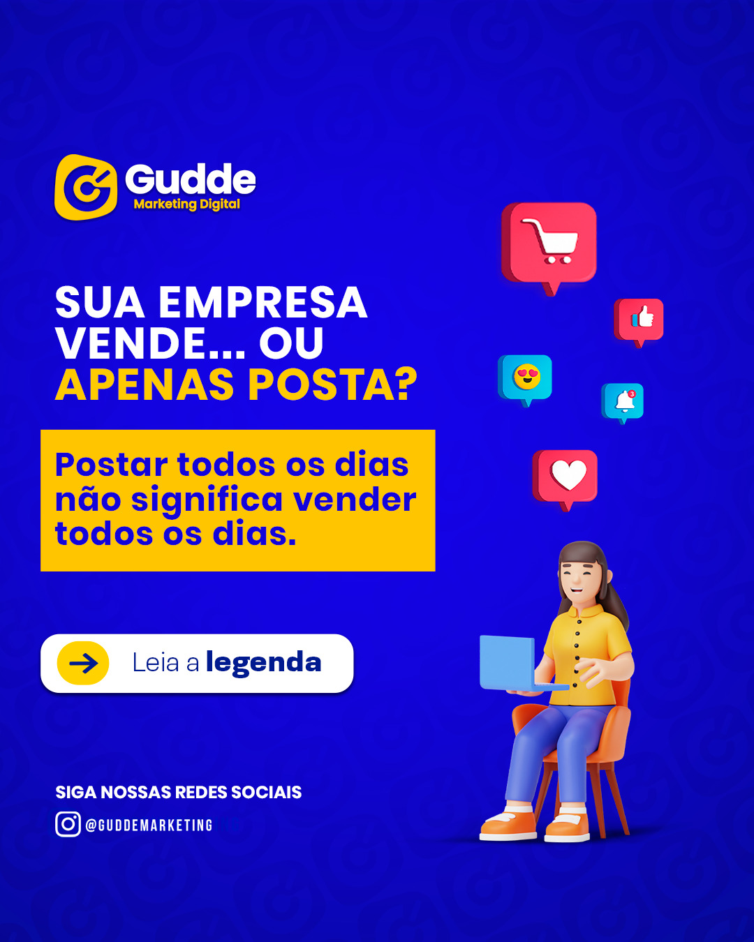 Conteúdo da Gudde Marketing sobre transformar publicações em vendas